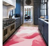 BYLEEHOMED Alfombra Rosa 60x120cm Diseño de moqueta Mountain View Chic Spring Cherry Blossoms para Zonas de Mucho tráfico en el salón