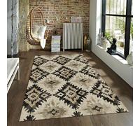 BYLEEHOMED Alfombras Aztecas Occidentales Patrón Medieval Bohemio Decoración geométrica Antideslizante para Dormitorio Alfombra clásica Suave Vintage para Cocina 120x160cm