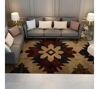 BYLEEHOMED Alfombras Bohemias Aztecas rústicas Western Antideslizantes Lavables a máquina Alfombra de Lujo Grande y Suave para Suelo de casa Entrada de Cocina 150x210cm