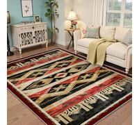 BYLEEHOMED Alfombras de área Mediados de Siglo para salón Lavables para aspiradoras Fair Isle Element Alfombra Antideslizante de Pelo bajo para Dormitorio Pasillo 140x200cm