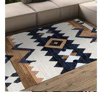 BYLEEHOMED Alfombras Lavables Aztecas para Dormitorio Tribales étnicas del suroeste Vintage geométricas Suaves de Pelo bajo y Antideslizante para salón 120x160cm