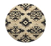 BYLEEHOMED Alfombras Redondas del Oeste para salón Alfombra Antideslizante del área nativa Americana Alfombra Antideslizante Circular estética de la decoración del hogar para dormitorios 210 cm