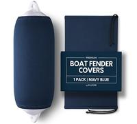 Byllstore Boat Fender Covers | Several Size Options Available | Black & Navy Blue | 1, 2 & 4-Pack | Polyester (1-Pack, Navy Blue, 12″ x 34″)