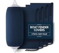 Byllstore Boat Fender Covers | Several Size Options Available | Black & Navy Blue | 1, 2 & 4-Pack | Polyester (4-Pack, Navy Blue, 10″ x 26″)