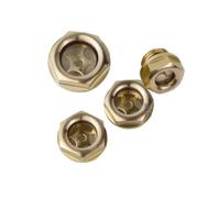 BYLSAGWHT 1/4" 3/8" 1/2" - 2" M10/12/14/16/20-60 Metric Male Brass Oil Level Sight Glass Window Use In Air Compressor Lathe Machine(M42X1.5MM_10-01) Brass Hose