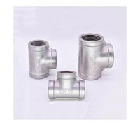 BYLSAGWHT 1/8" 1/4" 3/8" 1/2" 3/4" 1" to 2" BSPT Female tee 3 Ways 304 Stainless Steel Pipe Fitting Water Gas Oil(1-1/4")