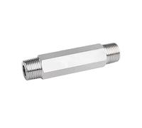 BYLSAGWHT 1/8" 1/4" 3/8" 1/2" NPT Male Thread High Pressure Hex Long Nipple 304 Stainless Steel Pipe Fitting Joint Coupling Coupler(BSP1I8-L 50mm)