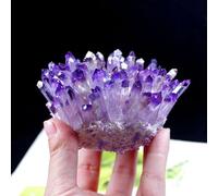 BYLSAGWHT 1pc Green Ghost Phantom Quartz Crystal Cluster Violet Rock Stones and Crystals Synthetic Ornaments (Size : About 200-300g)
