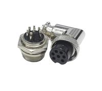 BYLSAGWHT 1set GX16 7 Pin Male & Female Diameter 16mm Wire Panel Connector GX16 7Pin PCB Connector Socket