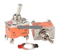 BYLSAGWHT 2Pcs E-TEN1221 Toggle Switch 4Pin SPST 4 Terminal ON-Off 15A 250V Rocker Switch The Power Switch