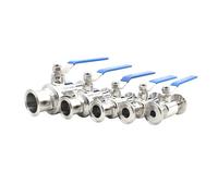 BYLSAGWHT 3/4" 1" 1-1/4''1-1/2" 2" Sanitary-Ball-Valve Tri Clamp Female Straight 304 316L Stainless Steel Brewing(K50.5X19MM,SS316L) Brass Hose