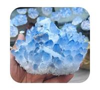 BYLSAGWHT 350g-500g Blue White Crystal Cluster Quartz Samples Stone for collecction 1pc