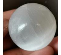 BYLSAGWHT 40mm White Selenite Polishing Ball/Bracket Crystal Ball for Yoga and Satin Plaster Ornaments