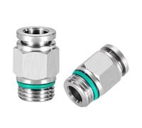 BYLSAGWHT 50Pcs Pneumatic Hose Fitting 304 Stainless Steel PC Air Tube Connector M5 1/8 1/4 3/8 1/2 Quick Release Pipe Fittings(PC10-G01) Brass Hose