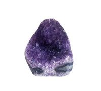 BYLSAGWHT Amethyst Cave Ornaments, Money Bag, Entrance Office, Opening Gifts, Crystal Raw Stone,Purple,150~200g