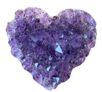 BYLSAGWHT Amethyst Crystal Geode Cluster Heart Rock Quartz Crystals Stones Raw Gemstone for Home Decor Gifts for Women,30g