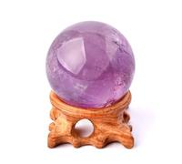 BYLSAGWHT Amethyst Sphere for, Purple Hand-Polished Crystal Ball for Home Office Decor, Divination Stone Orb for Feng Shui,Collection,50mm