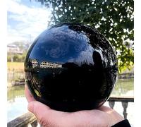 BYLSAGWHT Black Obsidian Sphere Large Crystal Ball Stone Crystals for and Home Decoration (Size : 8cm)