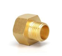 BYLSAGWHT Brass Tube Hexagonal Tube Quick Connector Internal Thread To External Thread M14 1/8 1/4 3/8 1/2 3/4 Conversion Copper Connector(KNFG1in-4)