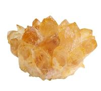 BYLSAGWHT Citrine Stones Gemstones Irregular Raw Yellow Cluster Geode Crystal Balance Wicca Room Decor, 300~400g