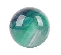 BYLSAGWHT Colored Striped fluyas Ball Ornaments, Colorful Fluorite Play Pieces, Ornamental Stone Crafts Start Collections,40~50mm