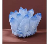 BYLSAGWHT Crystal Cluster Quartz Crystals Stone Columnar Gift Ornaments Large,Blue,300~400g