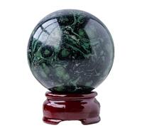 BYLSAGWHT Crystal Gemstone Sphere Figurine Hand Carved Peacock Eye Stone Ball Decorative Balls for Feng Shui, Divination, Living Room Decor,75-80mm
