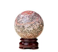 BYLSAGWHT Crystal Leopard Agate Ball Stone Polished Crafts Home Office Desk Decoration Ornaments,Multi Colored,60~70mm