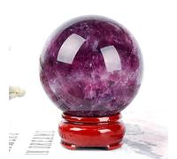 BYLSAGWHT Crystal Rough Stone Polished Purple Fluorite Ball Crafts Decoration,60mm
