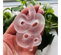 BYLSAGWHT Crystal Selenite Gypsum Hand-Carved Snake Stone Ornaments Statue Craft Home Gifts