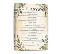 BYLSAGWHT Do It Anyway Framed Canvas - Mother Teresa Quote Wall-Art, Motivational Print for Office Desk, Inspirational Home Decor Quotes Painting(Framed,16x24inch(40x60cm))