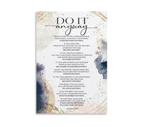 BYLSAGWHT Faith and Perseverance Poster - “Do It Anyway” Christian Quote Canvas Art, Uplifting Decor for Home, Church Library, or Office(Framed,08x12inch(20x30cm))