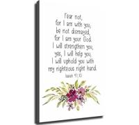 BYLSAGWHT Fear Not For I Am With You Isaiah 41 10 Poster Inspirational Room Decor(Framed,12x18inch(30x45cm))