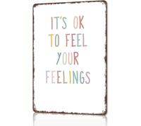 BYLSAGWHT Feel Your Feelings Let Them Go Sign 8 X 12 in