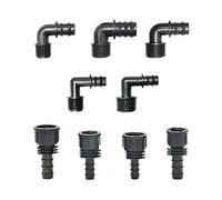 BYLSAGWHT Garden Hose Fittings 40 Pieces 16mm 20mm 25mm PE Hose Fitting Elbow Garden Irrigation Drip Coupler 1/2 3/4" Male Thread (Color : Red) Brass Hose