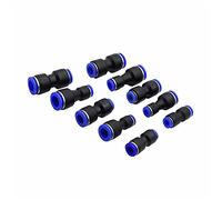 BYLSAGWHT Garden Plumbing 100Pcs Reducing Slip Lock Quick Connectors Straight Reduction Quick Coupling Garden Water Connection Accessories Garden Supplies (Color : 12 8mm) Brass Hose
