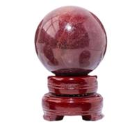 BYLSAGWHT Gem Strawberry Quartz Crystal Ball Red Rock Gemstone Sphere for Decor,55~60mm
