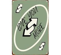 BYLSAGWHT Green Funny Reverse Card Metal Sign Playful Wall Decor for Couples Gift Living Room Bedroom Kitchen 8 X 12 in