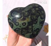 BYLSAGWHT Green Kanba Sphere Quartz Crystal Heart-Shaped, Home furnishings, Decoration (Size : 600-650g)