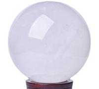 BYLSAGWHT Iceland Spar White Crystal Ball Rough Stone Polished Home Decoration Ornaments,White-26cm
