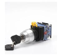BYLSAGWHT Interruptor de botón de botón de segunda y tercera posición LA38-11XY interruptor de selección de conversión de 22 mm (dorado, 2 posiciones)