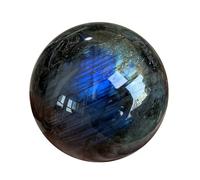 BYLSAGWHT Labradorite Crystal Sphere, Moonstone Polished Ball Quartz Power Stone for, Scrying, Feng Shui, Hand-Made,4~4.5cm