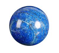 BYLSAGWHT Lapis Lazuli Crystal Sphere Ball with Wooden Stand Feng Shui Quartz for Meditation/Divination/Chakra Balance/Yoga/Home/Office Decoration,10cm/3.9in