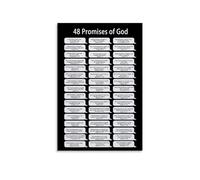 BYLSAGWHT Modern Faith Based Metal Sign with 48 Gods Promises Bible Quote Wall-Art for Living Room 8 X 12 in