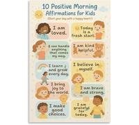 BYLSAGWHT Morning Preschool Poster Inspiring Classroom Wall-Art for Daycare Bedroom Decor(Unframed,08x12inch(20x30cm))