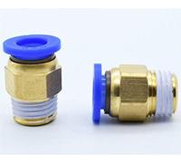 BYLSAGWHT Pipe Connector 10pcs PC Straight Push In Fitting Pneumatic Push To Air 4-12mm OD Hose Tube 1/8" 1/4" 3/8" 1/2" BSP Male Thread Connector (Color : 6mm OD Hose, Specification : M5) Brass Hose