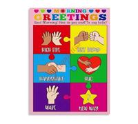 BYLSAGWHT Poster Morning Greetings Class Greetings Classroom Rules Canvas Wall-Art Living Room Bedroom Decor(Unframed,16x24inch(40x60cm))