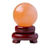 BYLSAGWHT Transparent Gypsum Feng Shui Ball Ornaments Orange Home Desktop Decoration Crystal,65~70mm