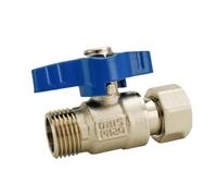 BYLSAGWHT Union Ball Valve 1/2" -3/4" Brass Double Female And Male Thread Valve Water Pipe Switch Gas Straight To Tap Water(Dark Red)