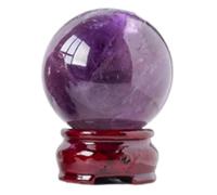 BYLSAGWHT Uruguayan Amethyst Ball Ornaments, Stone Polished Seven-Star Array Feng Shui Home Decoration,Purple-50~55mm
